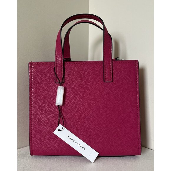 New Marc Jacobs Mini Grind Leather Tote Lipstick Pink - Picture 6 of 6